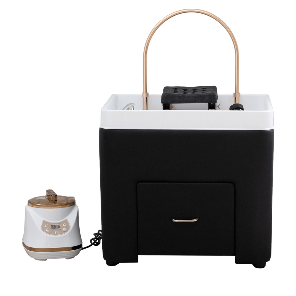 SKYE Plumbing Head Spa Kit without Bed (Black Base White Bowl) by Dermalogic